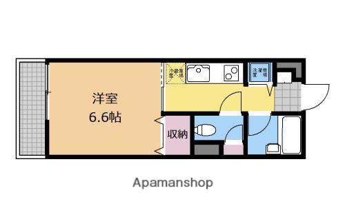 フラット福寿第10(1K/3階)の間取り写真