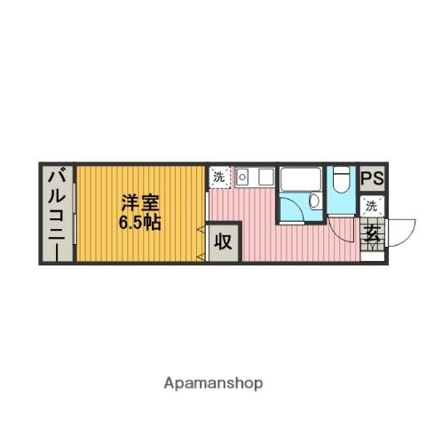 プランドール文京(1K/3階)の間取り写真