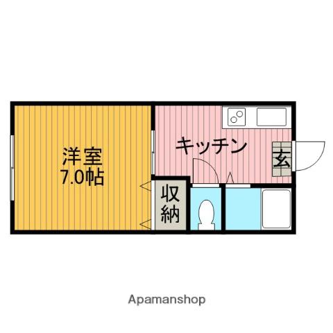 ピラカンサ(1K/2階)の間取り写真