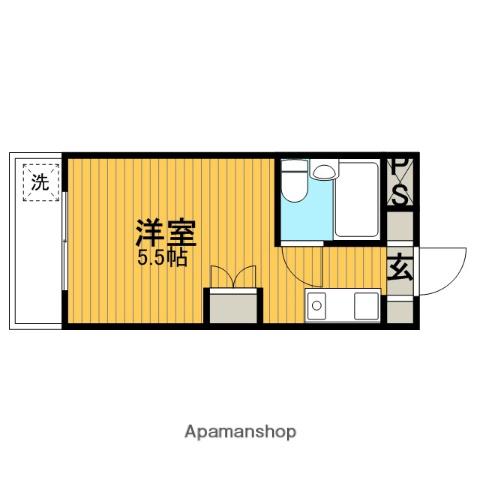 スカイコート淵野辺第3(ワンルーム/3階)の間取り写真