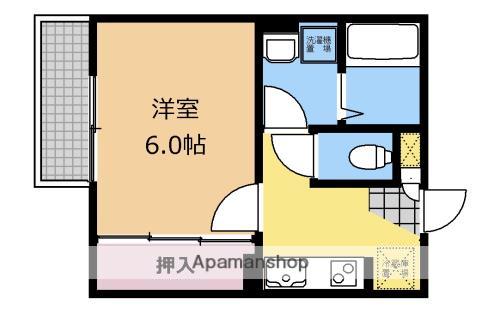 エアフローク相模台(1K/2階)の間取り写真