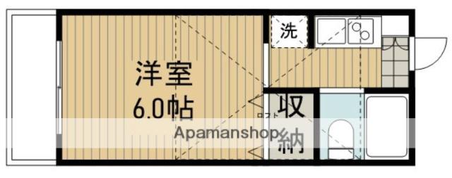 メゾンドルミエール(1K/1階)の間取り写真