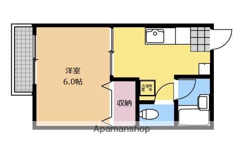 シャインウェイブ(1K/1階)の間取り写真