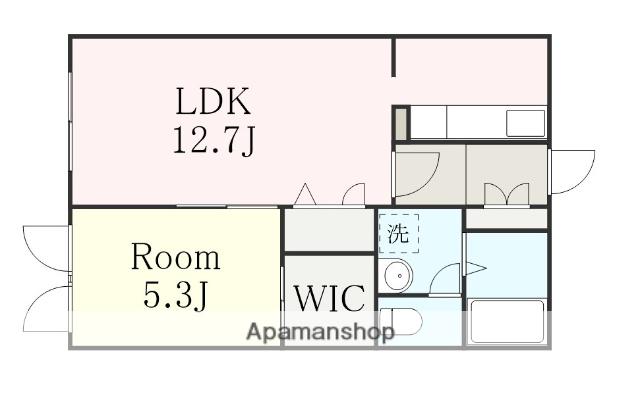 ジョリハウスC(1LDK/1階)の間取り写真