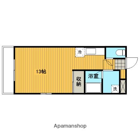 ブロムストⅢ(ワンルーム/1階)の間取り写真