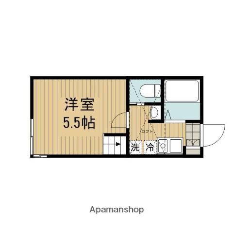 グレイス相模大野(1K/1階)の間取り写真