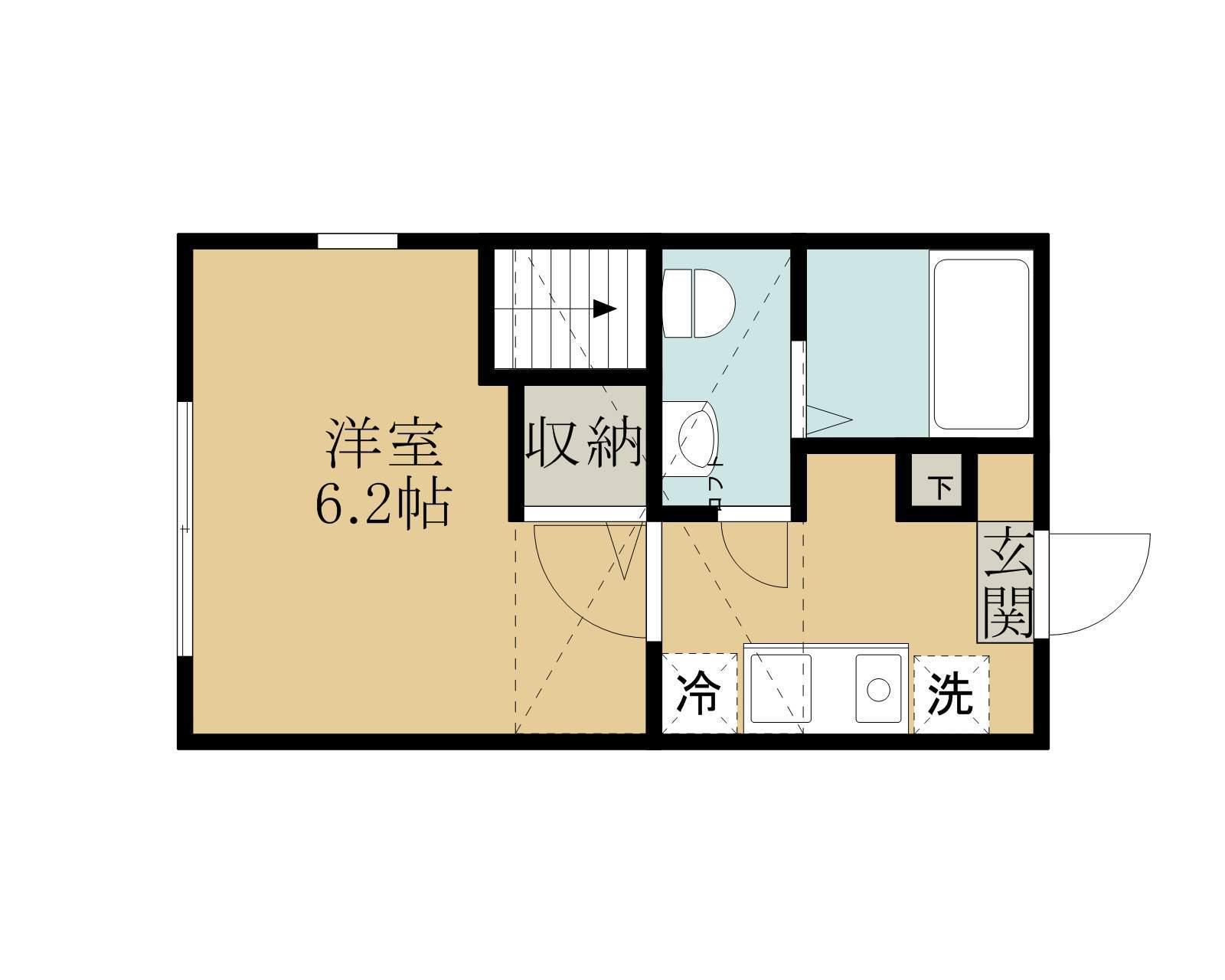 MACKENZIEPLACE(1K/2階)の間取り写真