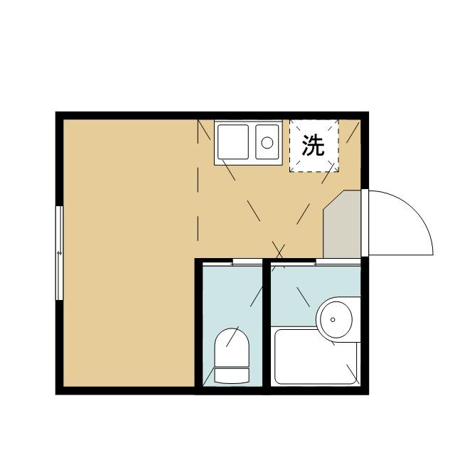 プライムテラス相模大野(ワンルーム/2階)の間取り写真