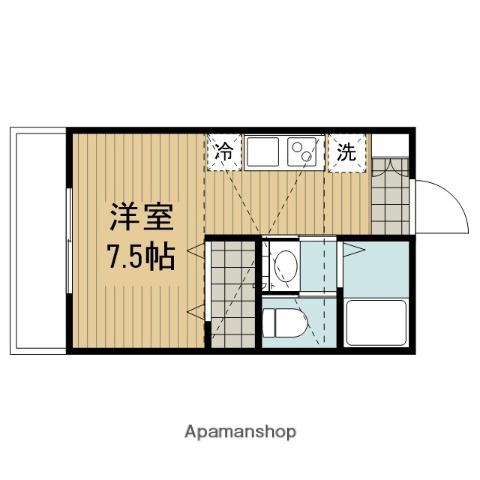 エクセルコート相武台(1K/2階)の間取り写真