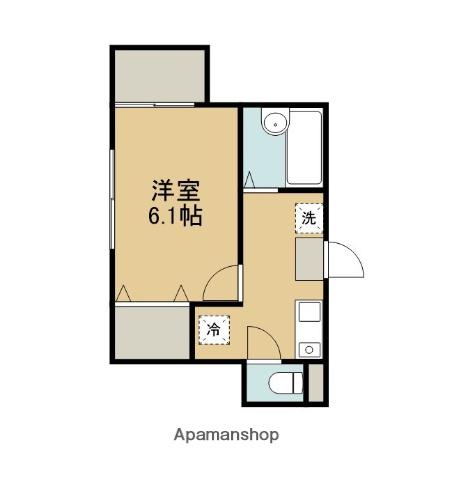 タウンフィールドⅡ A(1K/2階)の間取り写真