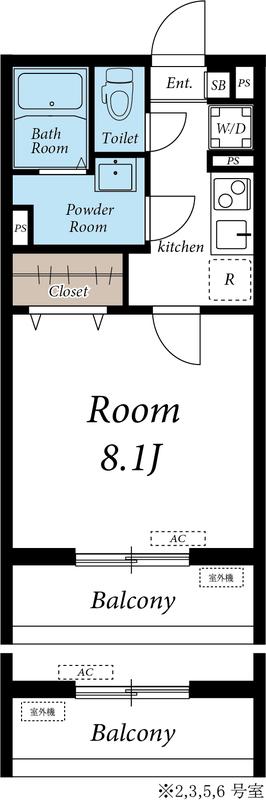 COMFY SAGAMIGAOKA(1K/1階)の間取り写真