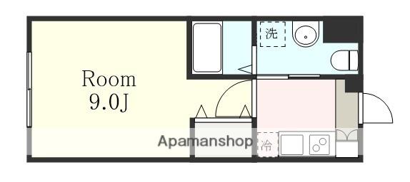 WITH FUN 小田急相模原駅前(1K/2階)の間取り写真