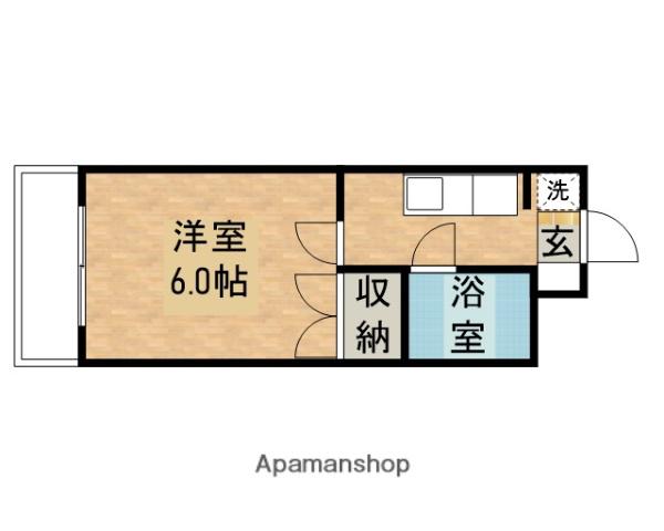 メイプルハウス(1K/1階)の間取り写真