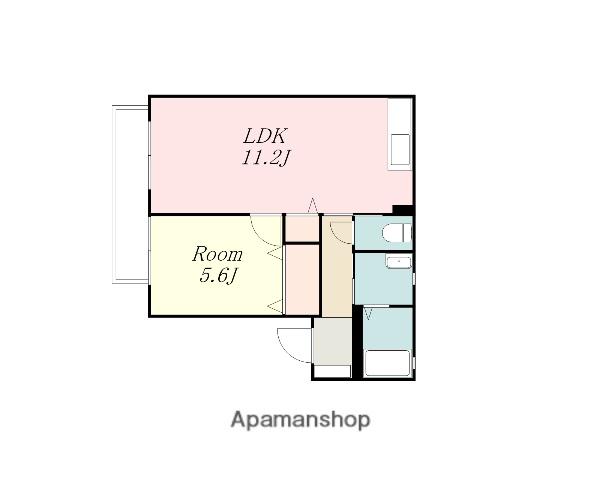 グランシードE・Ⅵ(1LDK/2階)の間取り写真