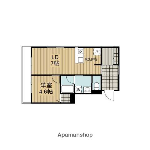 SCENE十小田急相模原ウエスト(1LDK/3階)の間取り写真