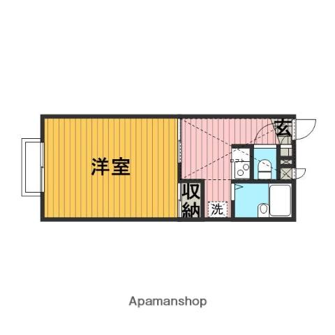 シャルマン(1K/1階)の間取り写真