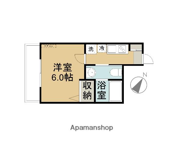 CALM VILLAGE(1K/1階)の間取り写真