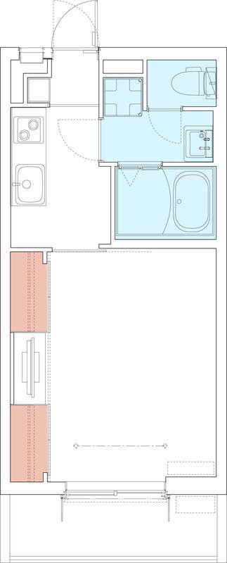 リブリサンライズ相模大野(1K/2階)の間取り写真