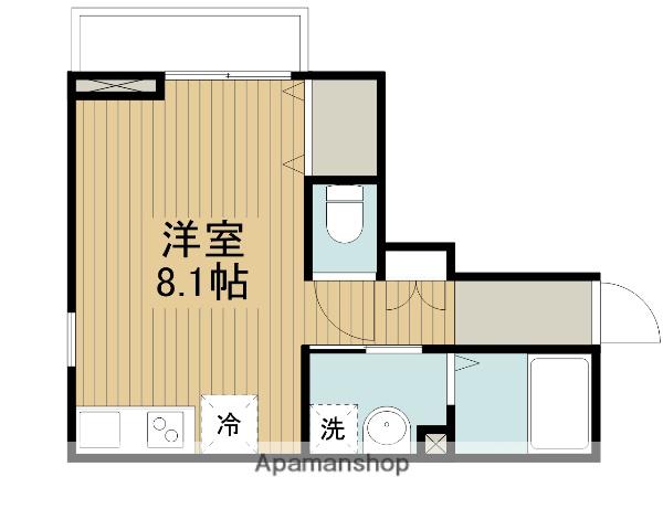 SCENE十小田急相模原ノース(ワンルーム/1階)の間取り写真