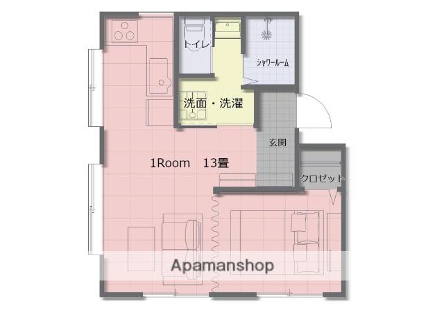 深沢第1ビル(1LDK/4階)の間取り写真