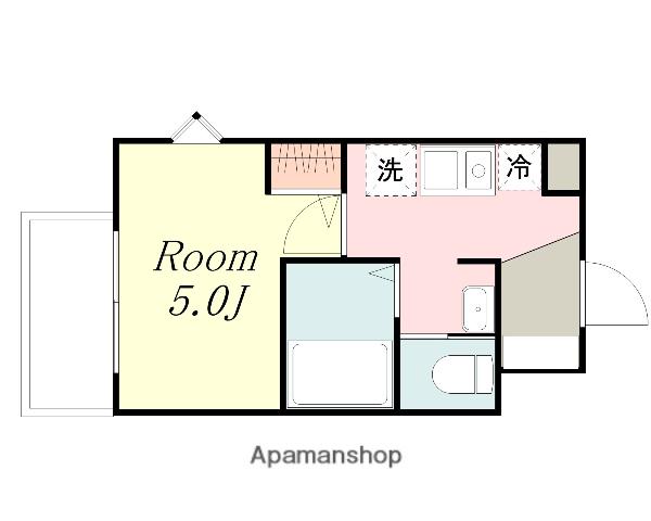 MST相武台前(1K/1階)の間取り写真
