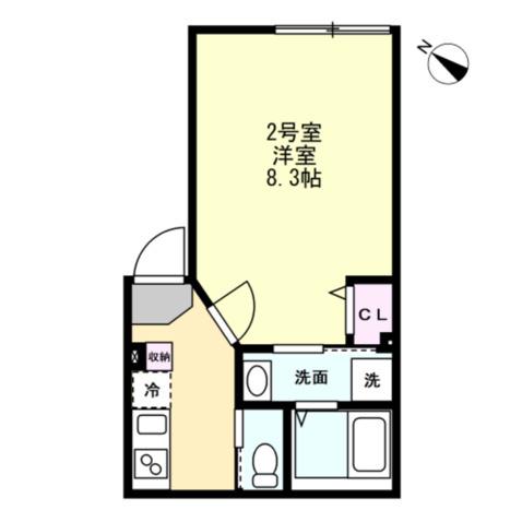 ベイルームセレナローゼ(1K/3階)の間取り写真