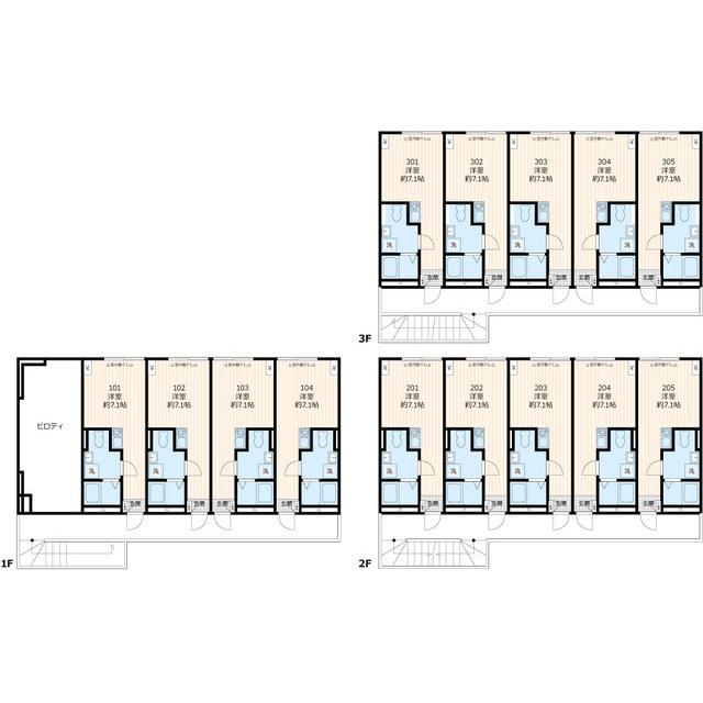 グランヴィラージュ相模原(ワンルーム/3階)の間取り写真