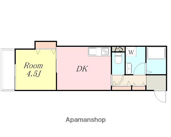 フォレスト相武台(1DK/2階)の間取り写真