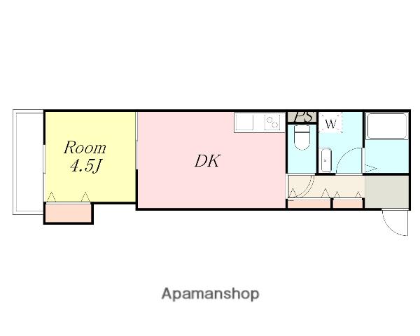 フォレスト相武台(1DK/1階)の間取り写真