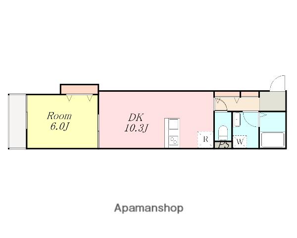 フォレスト相武台(1DK/2階)の間取り写真