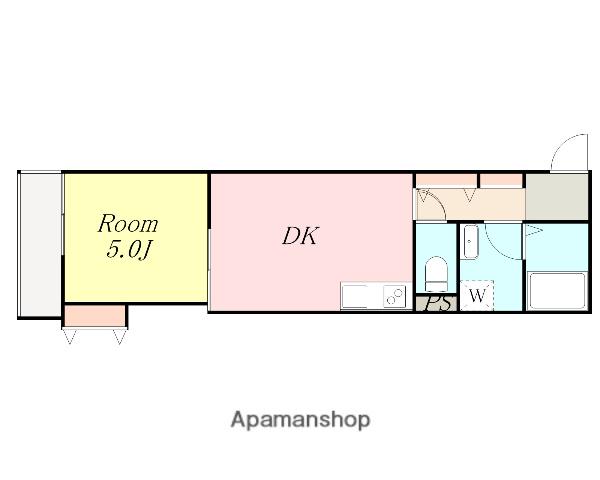 フォレスト相武台(1DK/1階)の間取り写真