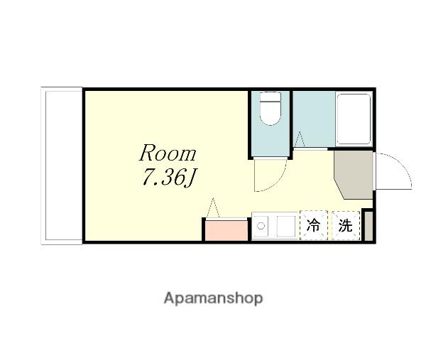 GAP御園4丁目(ワンルーム/1階)の間取り写真