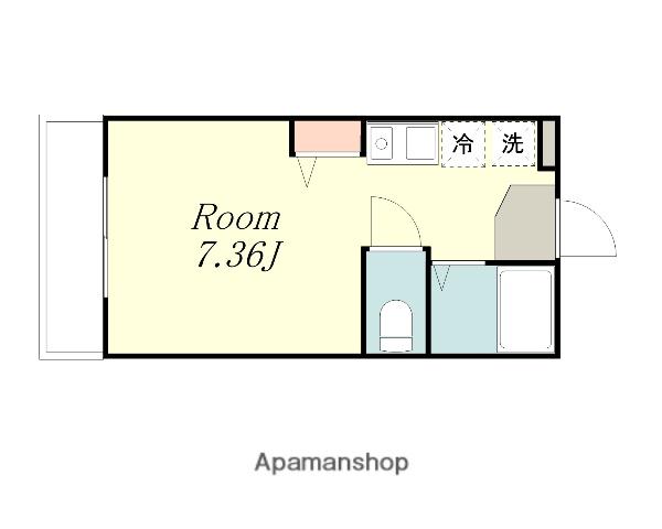 GAP御園4丁目(ワンルーム/2階)の間取り写真