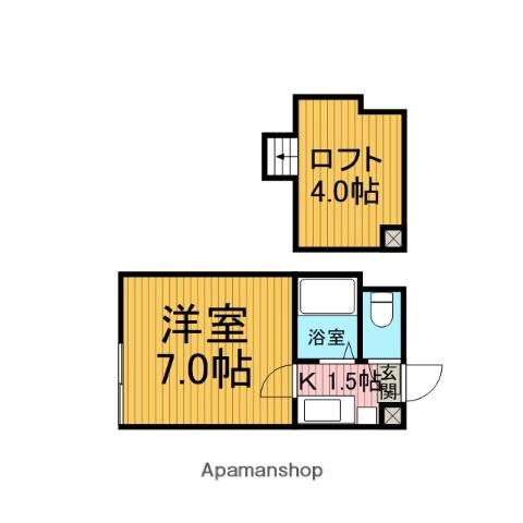 ヴィラージュ町田(1K/1階)の間取り写真