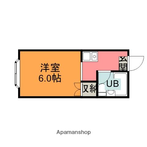 サンハイツ森野(1K/2階)の間取り写真