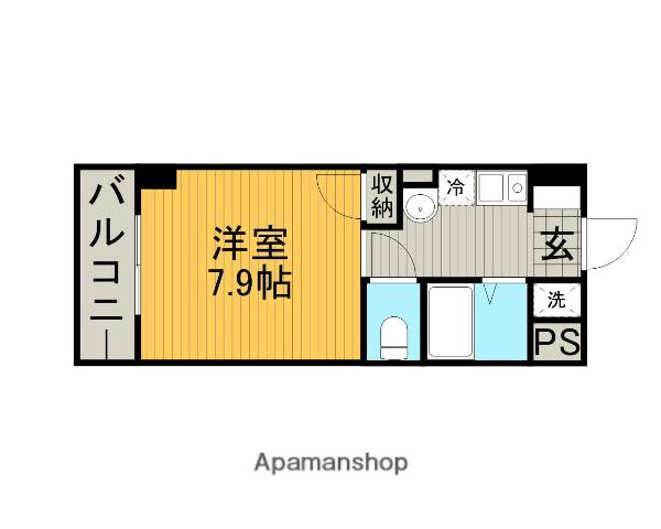 ハイツFK相模大野(1K/2階)の間取り写真