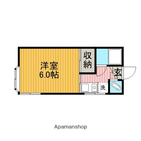 ミウラハイツ(1K/1階)の間取り写真