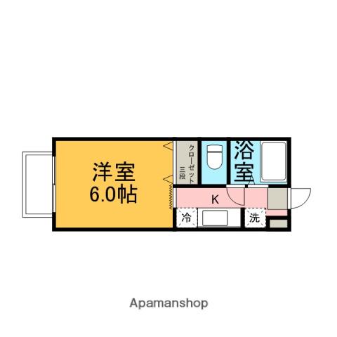 パークヨコチョー 1階階 間取り