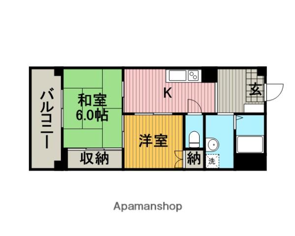 パレーシャル相武台(2K/4階)の間取り写真
