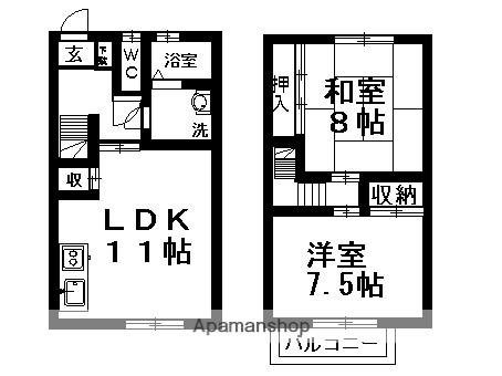 飯島テラス第１(2LDK)の間取り写真