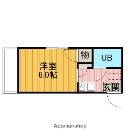 ジュネス相模原Ⅰ(ワンルーム/2階)の間取り写真