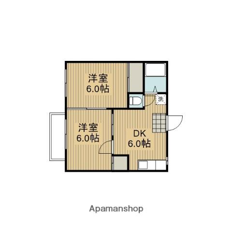 CASAグリーン(2DK/1階)の間取り写真