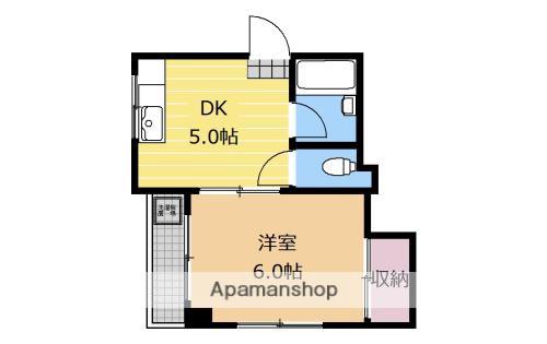 椿森ハイツ(1DK/2階)の間取り写真