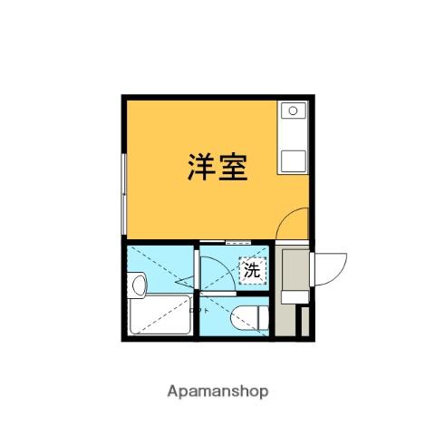 ロッシェル鹿沼台(1K/1階)の間取り写真