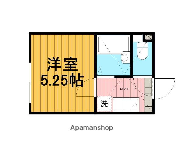 ロッシェル鹿沼台(1K/1階)の間取り写真