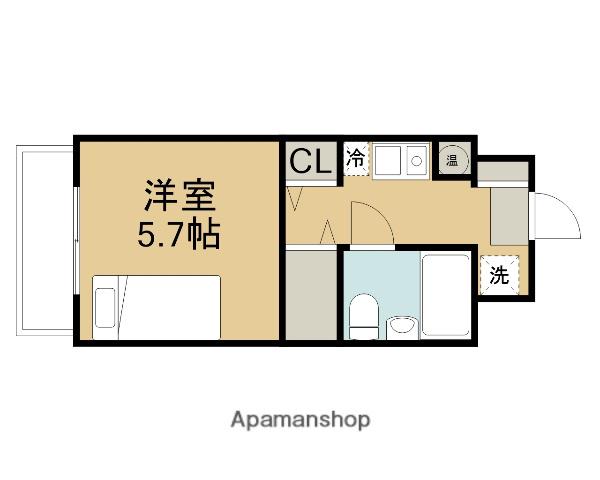 多摩学生マンション(1K/4階)の間取り写真