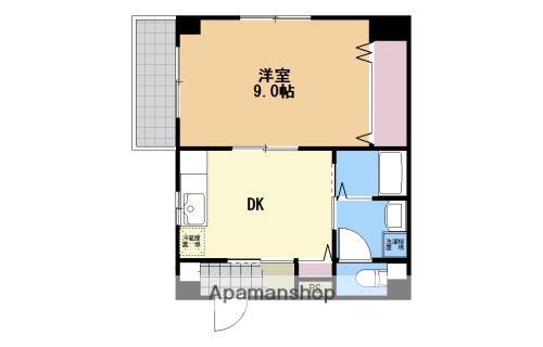 中田マンション(1DK/1階)の間取り写真