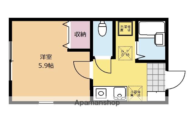 フォルトゥーナタナ(1K/1階)の間取り写真