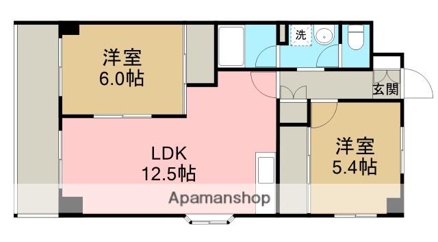 山上マンション(2LDK/3階)の間取り写真