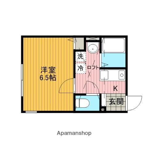 ジョルノ橋本(1K/1階)の間取り写真